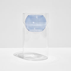 Fazeek - Balance Vase Clear & Blue