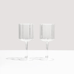 Fazeek - Wave Wine Glass Set Clear
