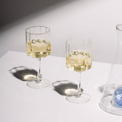 Fazeek - Wave Wine Glass Set Clear